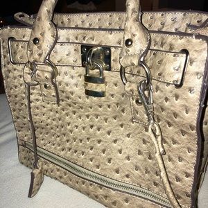ETIENNE AIGNER CROCODILE LEATHER TOTE. REMOVABLE OVER THE SHOULDER STRAP TOO!